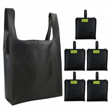 Packable 210t Polyester Durable Customize Logo Tote Shopping Bag